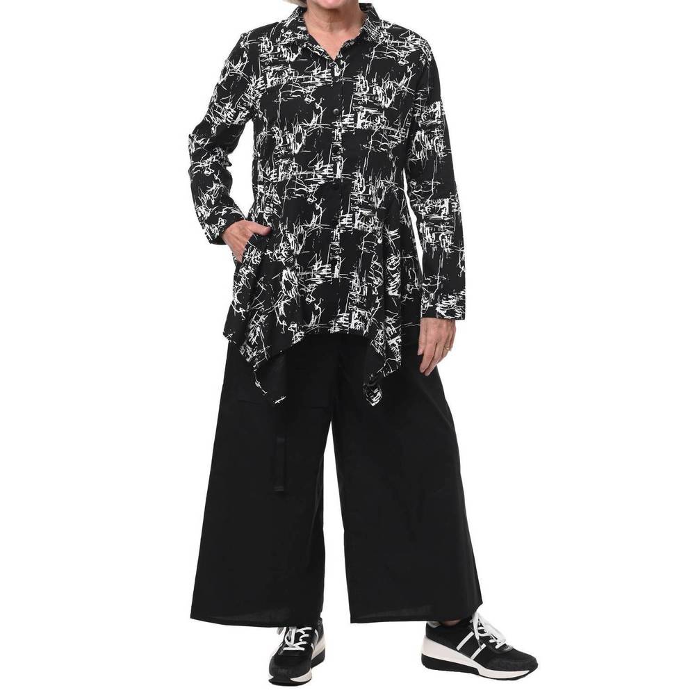 NEW TULIP CLOTHING jennifer tunic in black etching